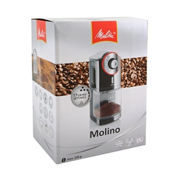 Melitta Kaffeemühle Molino, elektrisch, Scheibenmahlwerk, schwarz 101901 - 