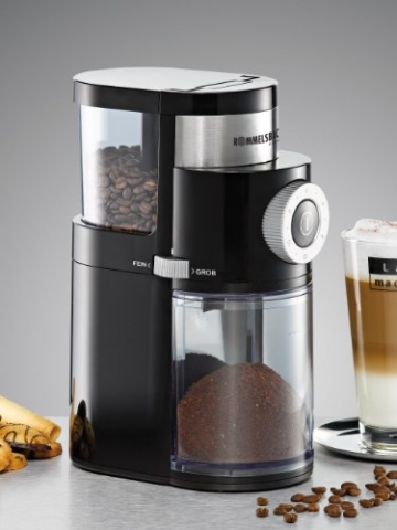 Rommelsbacher EKM 200 mit Scheibenmahlwerk - Kaffeemühle - 110 Watt - schwarz - 